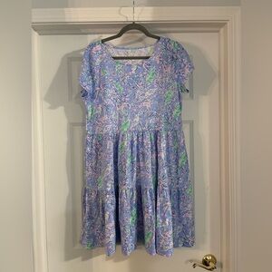 💙Lilly Pulitzer NWT Geanna Dress Turtle Package, Blue Peri- Large